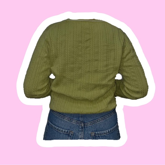 Contemporaine green cardigan sweater - Picture 3 of 3